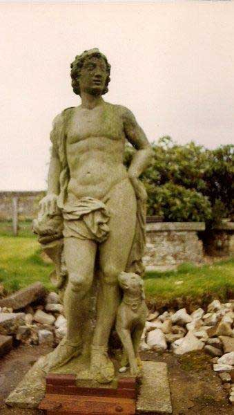 statue-of-Meleager-during-restoration-walled-garden